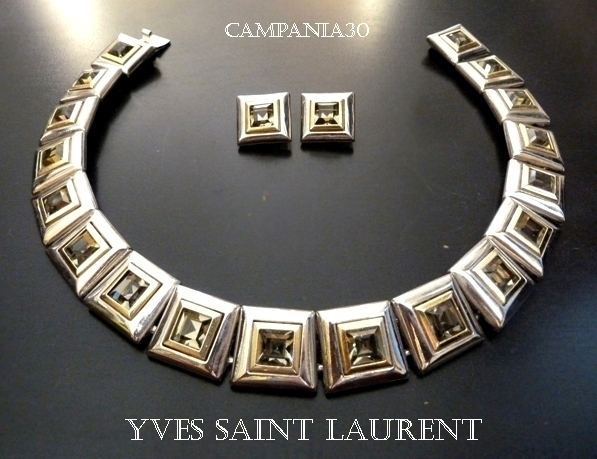 CN623 - RARO COLLIER CON ORECCHINI YVES SAINT LAURENT BY GOSSENS ANNI '60 - LE COLLEZIONI  DI CAMPANIA30