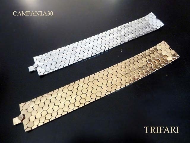 BB416 - BRACCIALI "HONEY COMB" TRIFARI ANNI '50 - LE COLLEZIONI  DI CAMPANIA30