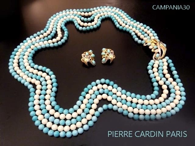 CN441 - COLLANA CON ORECCHINI MULTIFILO "PIERRE CARDIN" ANNI '60 - LE COLLEZIONI  DI CAMPANIA30