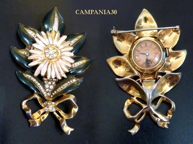 SB1771 - SPILLA FIORE CON OROLOGIO ANNI '40 - LE COLLEZIONI  DI CAMPANIA30