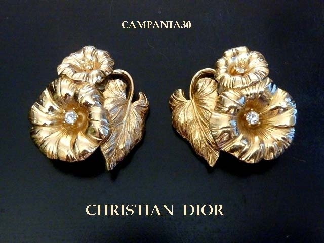 OE180 - ORECCHINI FLOREALI "CHRISTIAN DIOR" ANNI '80 - LE COLLEZIONI  DI CAMPANIA30
