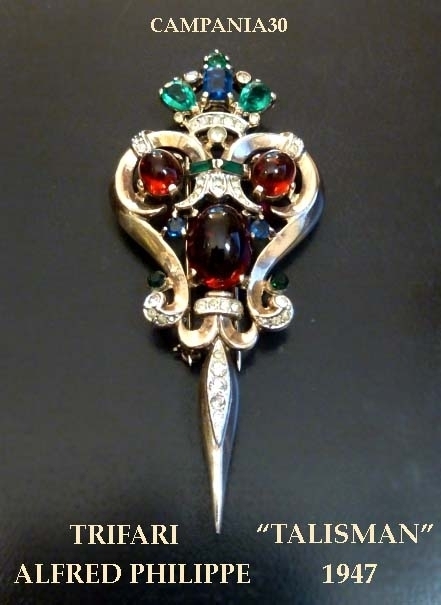 SB1800 - SPILLA TRIFARI "TALISMAN" 1947 - LE COLLEZIONI  DI CAMPANIA30