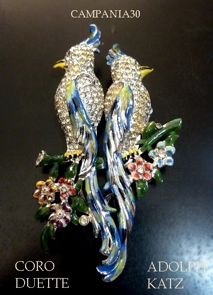 SB1865 - SPILLA "CORO" DUETTE LOVEBIRDS 1941 - LE COLLEZIONI  DI CAMPANIA30