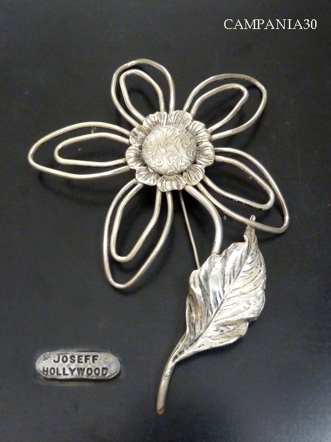 SB1895 - GRANDE SPILLA FIORE "JOSEFF HOLLYWOOD" ANNI '40 - LE COLLEZIONI  DI CAMPANIA30